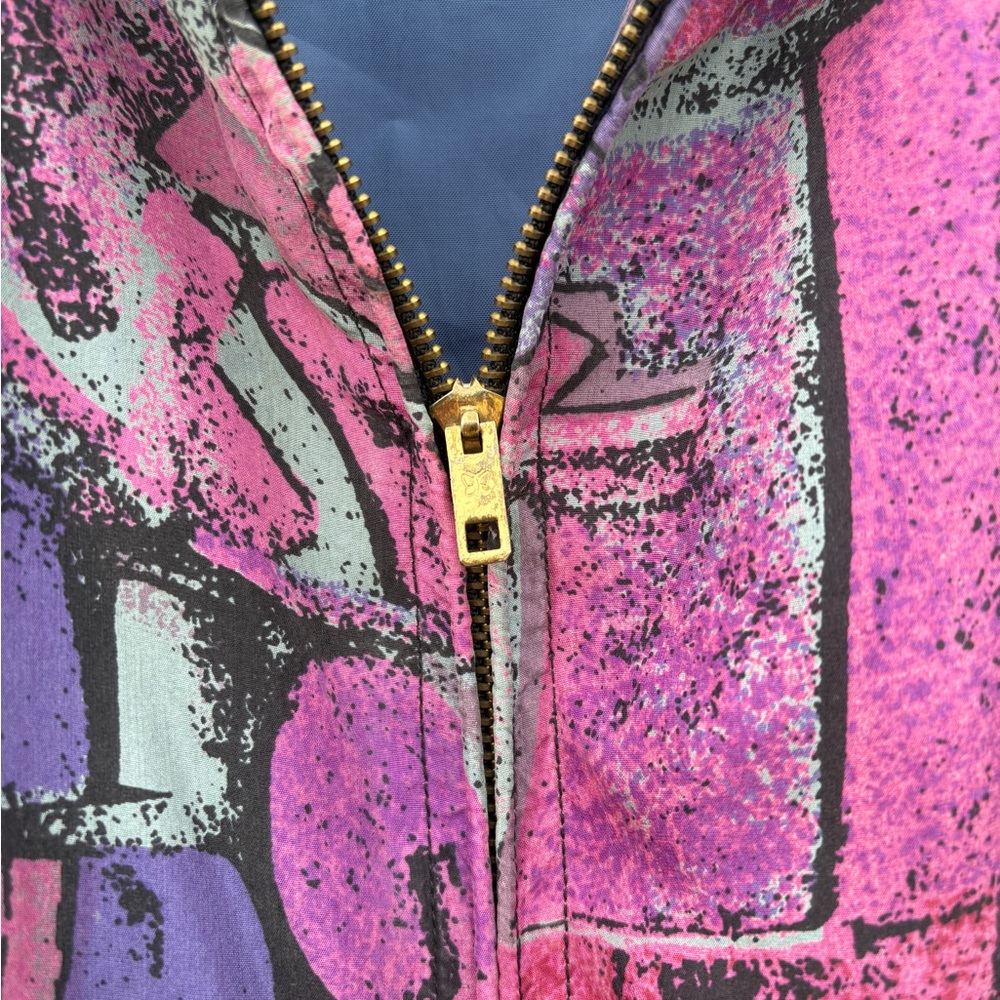 Vintage Hence Abstract Silk Bomber Jacket - Picture 16 of 16